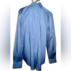 Perry Ellis Men's Collared Blue Button-Down Shirt Size M EUC